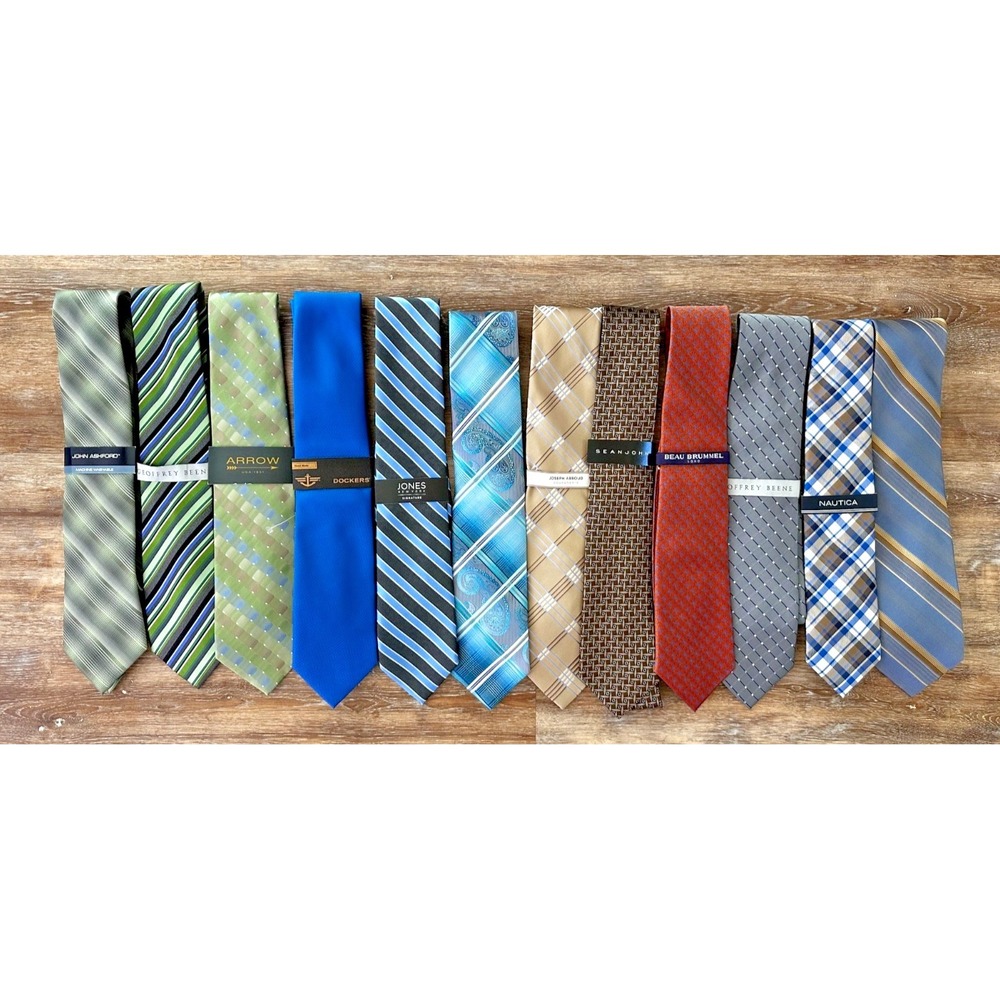 NEW Mens Neck Tie lot 12 Joseph Abound Sean John Geoffrey Beene Jones New York